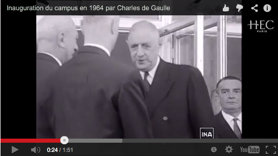 HEC Paris history: Inauguration of the campus by General de Gaulle