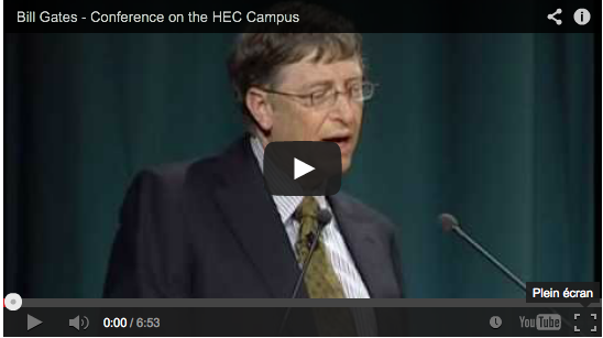 HEC Paris history: Bill Gates - Conference on the HEC campus #2