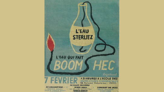 HEC Paris history: Sterlitz Water, the water that went "boom" at the HEC Boom 1959!