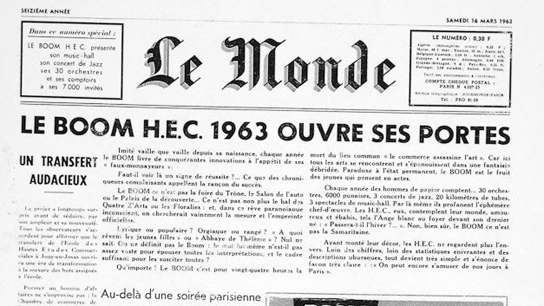 HEC Paris history: The 1963 Boom makes the front page of ‘Le Monde’